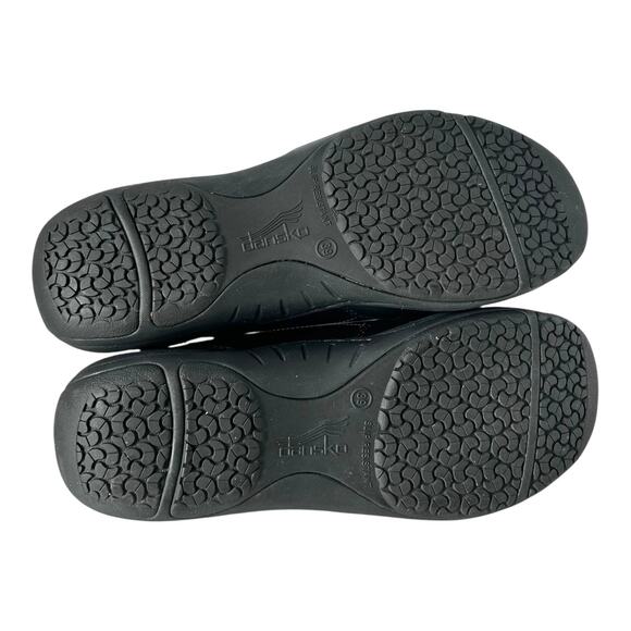 Dansko Emma Black Leather Walking Work Shoe Womens Size 39 Slip Resistant - Picture 5 of 8